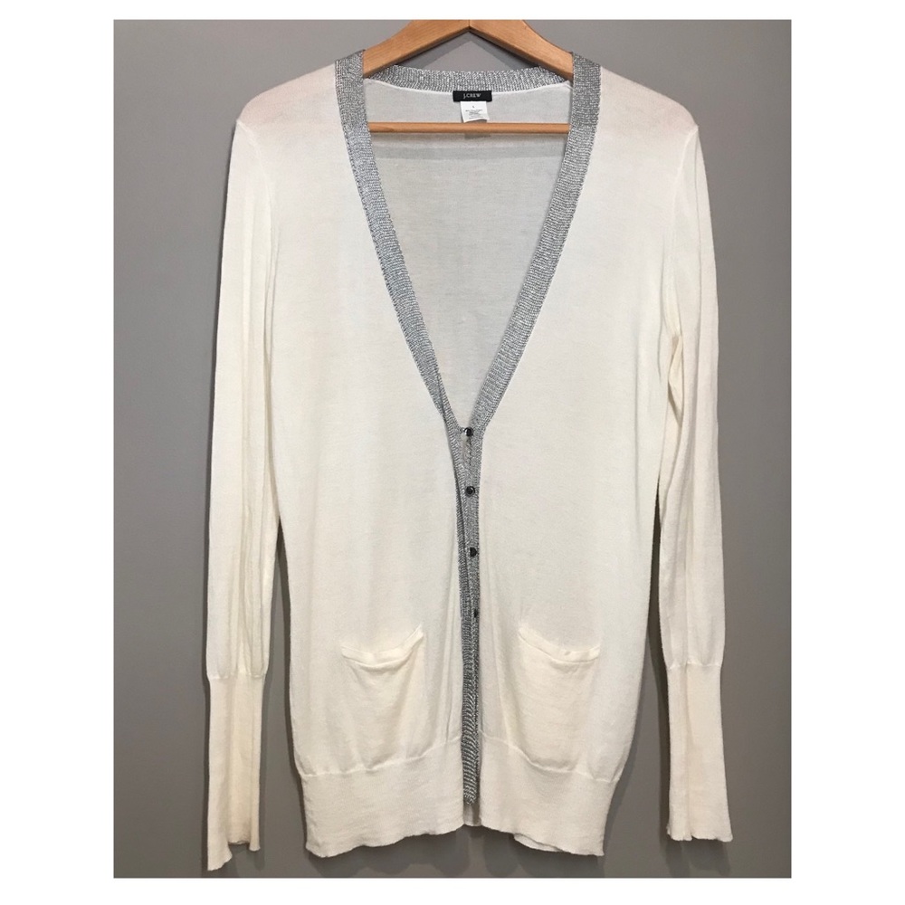 J. Crew white cardigan